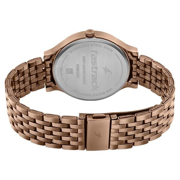 Fastrack 6292QM01 Quartz Analog Brown Dial Stainless Steel Strap Women’s Watch