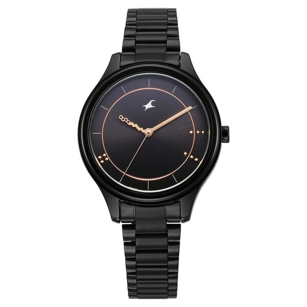 Fastrack 6291NM01 Analog Quartz Men Black Dial Stainless Steel Strap Watch