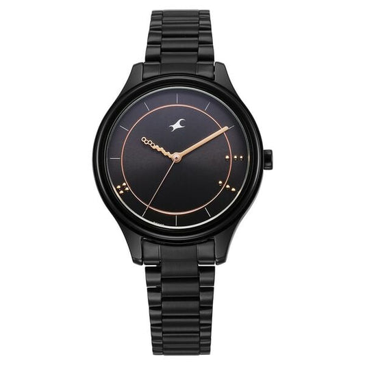 Fastrack 6291NM01 Analog Quartz Men Black Dial Stainless Steel Strap Watch