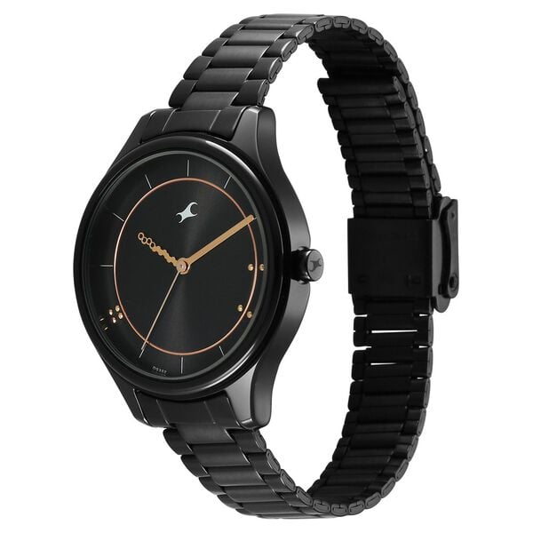 Fastrack 6291NM01 Analog Quartz Men Black Dial Stainless Steel Strap Watch