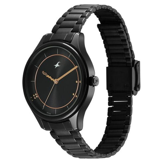 Fastrack 6291NM01 Analog Quartz Men Black Dial Stainless Steel Strap Watch