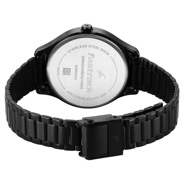 Fastrack 6291NM01 Analog Quartz Men Black Dial Stainless Steel Strap Watch