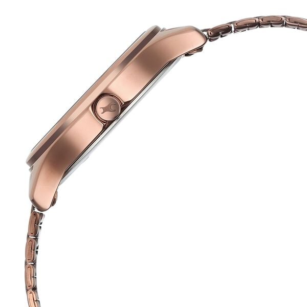 Fastrack 6296QM01 Stunners Quartz Analog Girls’ Watch with Brown Dial, Brown Metal Bracelet