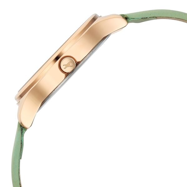 Fastrack 6296WL02 Stunners Quartz Analog Green Dial Green Leather Strap Women’s Watch