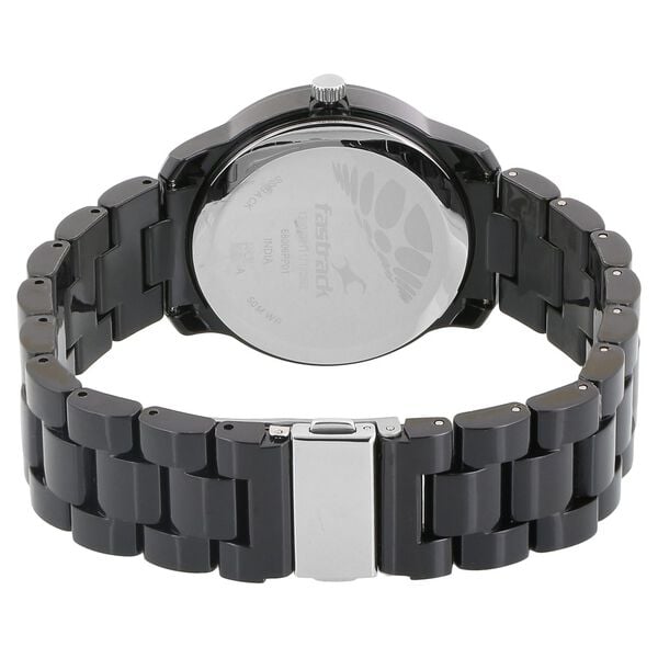Fastrack 68006PP01 Quartz Analog Black Dial Black Plastic Strap Women’s Watch