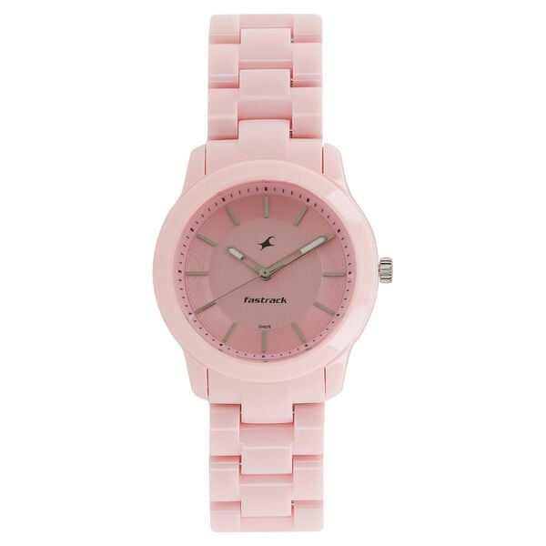 Fastrack 68006PP04 Quartz Analog Pink Dial Plastic Strap Women’s Watch