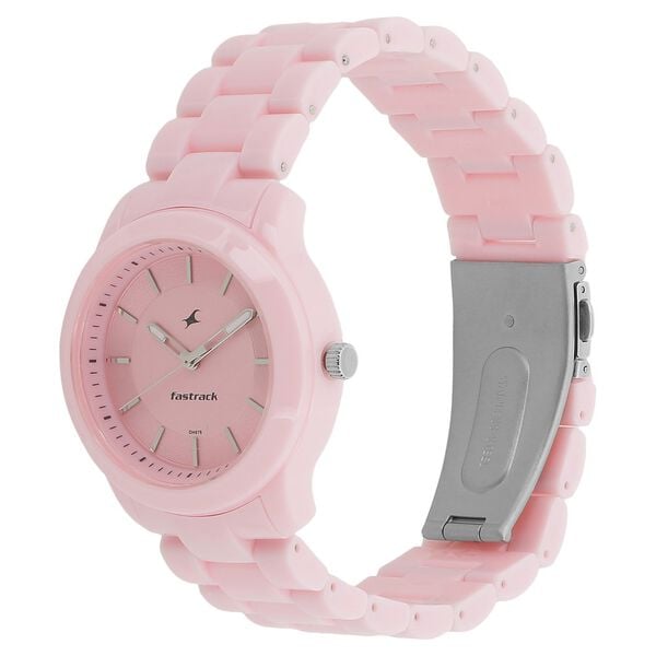 Fastrack 68006PP04 Quartz Analog Pink Dial Plastic Strap Women’s Watch