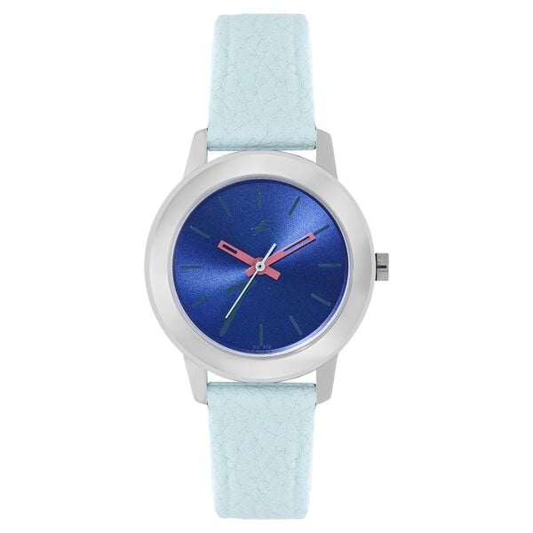 Fastrack 68008SL07 Quartz Analog Blue Dial Blue Leather Strap Women’s Watch