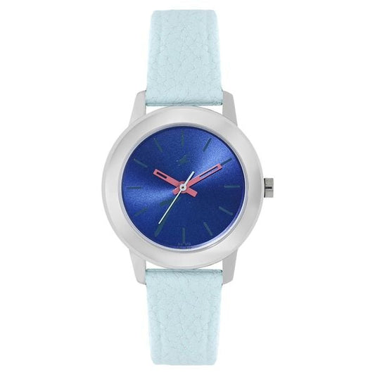 Fastrack 68008SL07 Quartz Analog Blue Dial Blue Leather Strap Women’s Watch