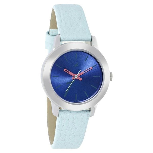 Fastrack 68008SL07 Quartz Analog Blue Dial Blue Leather Strap Women’s Watch