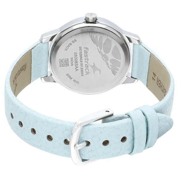 Fastrack 68008SL07 Quartz Analog Blue Dial Blue Leather Strap Women’s Watch