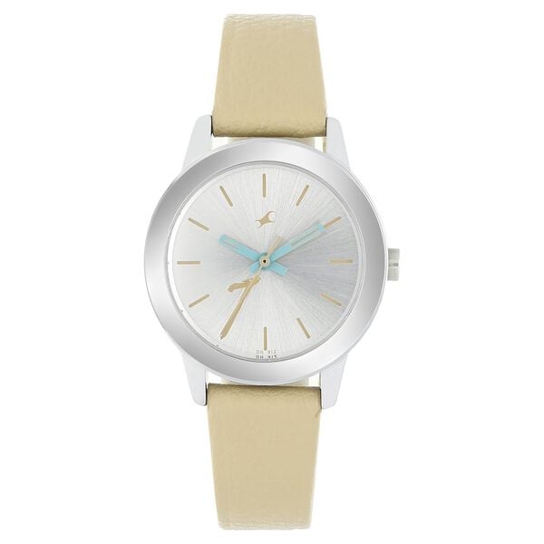 Fastrack 68008SL08 Tropical Waters White Dial Leather Strap Watch