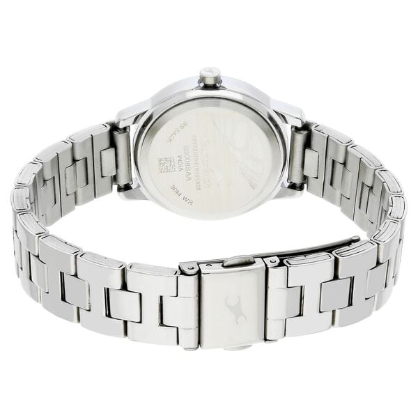 Fastrack 68008SM06 Tropical Waters Quartz Analog Girls’ Watch with Green Dial & Silver Metal Strap