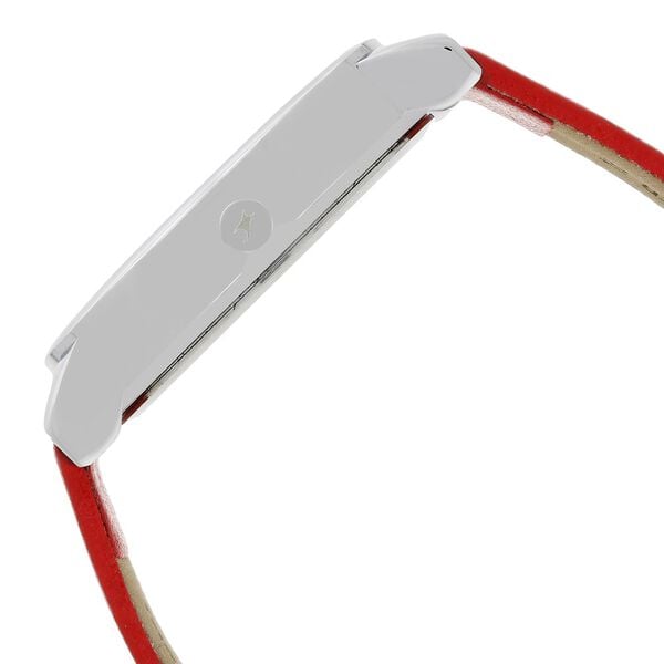 Fastrack 68010SL01 Quartz Analog White Dial Red Leather Strap Women’s Watch
