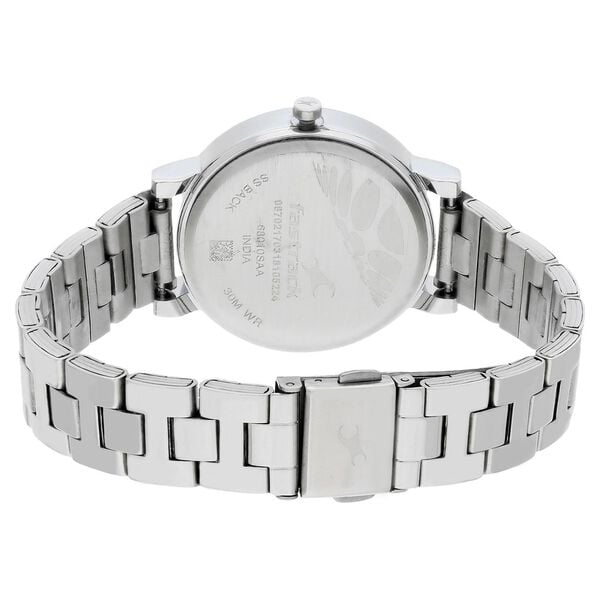 Fastrack 68010SM02 Quartz Analog Women’s Watch | Blue Dial | Silver Stainless Steel Bracelet | Round Case | Mineral Glass | 30 m Water Resistant | 24 Months Warranty — part of the Fastrack Fundamentals series