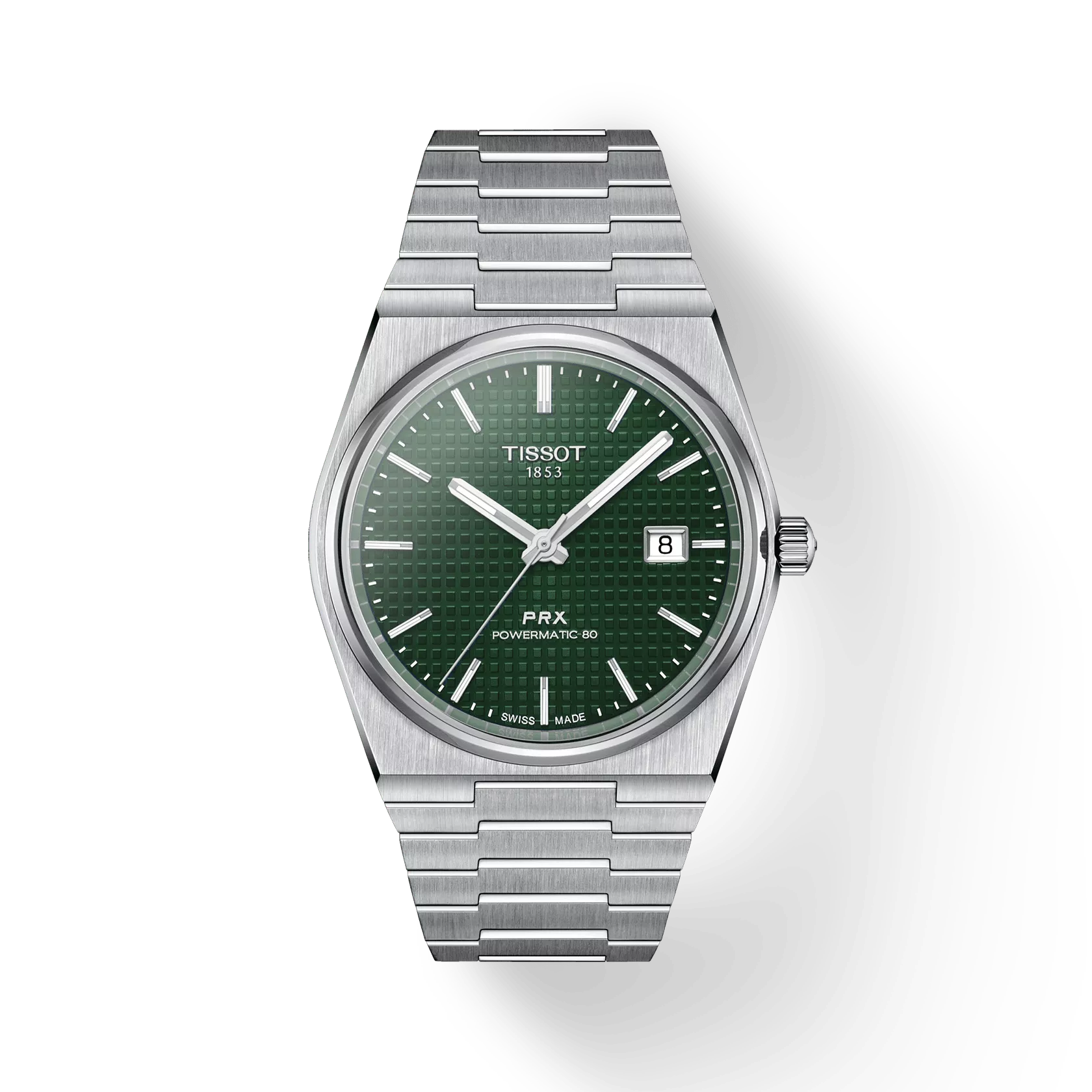 Tissot T1374071109100 Men Analog Automatic Watch with Green Dial & Stainless Steel Bracelet