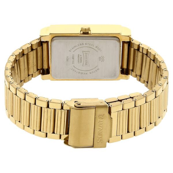 Sonata 7058YM05 Day & Date Champagne Dial Men’s Quartz Analog Watch