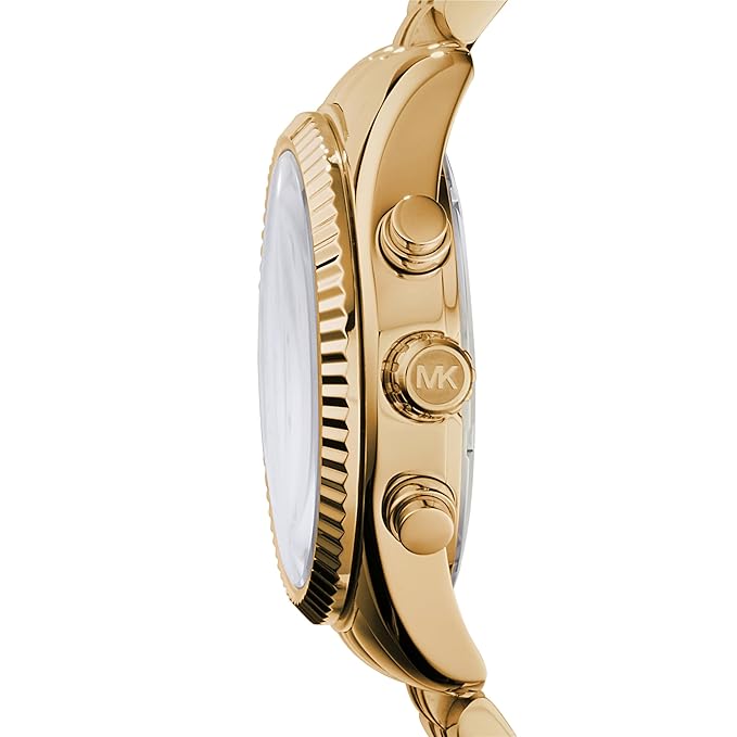 Michael Kors MK7378I Lexington Quartz Chronograph Gold Dial Gold Stainless Steel Women's Watch