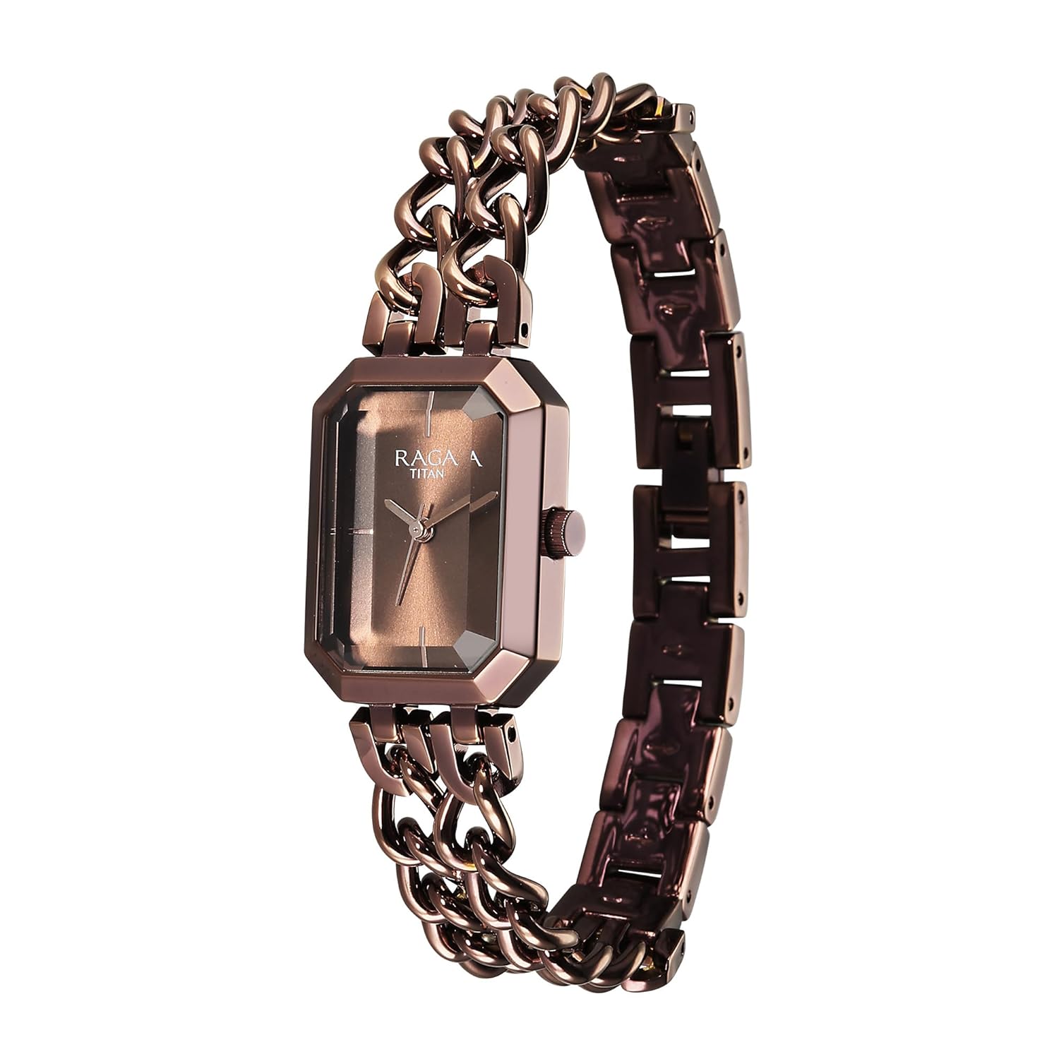 Titan NU95283QM01 Raga Showstopper Brown Dial Women's Metal Analog Watch