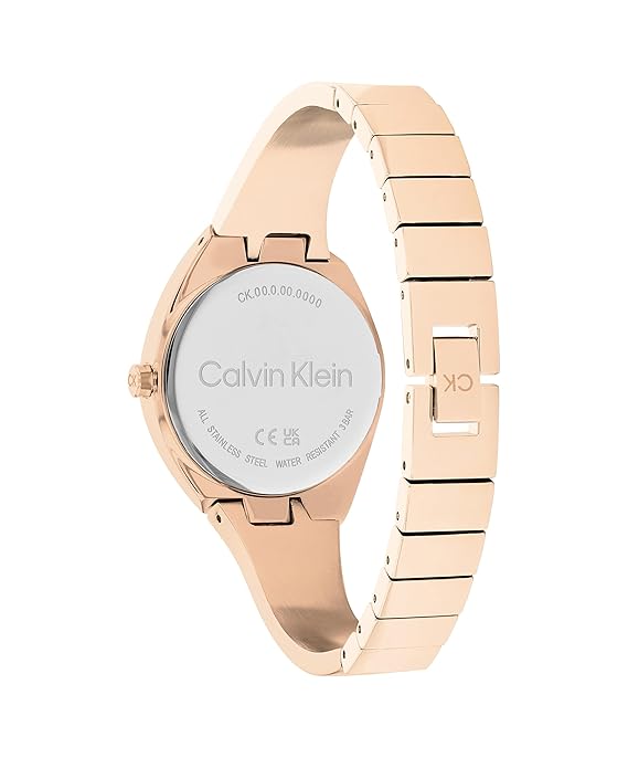Calvin Klein 25000236 Charming Women’s Pink Dial Rose-Gold Stainless Steel Watch