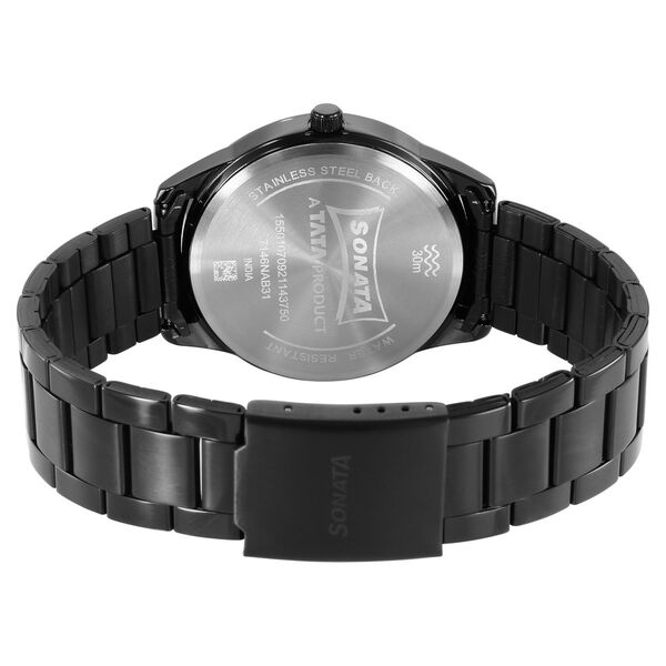 Sonata 7146NM01 Men’s Blue Dial Stainless Steel Analog Quartz Watch