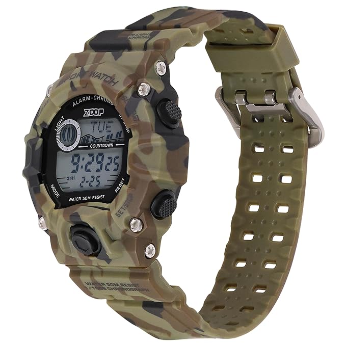Zoop 16051PP04 Watch with Digital Dial & Military Camo Strap