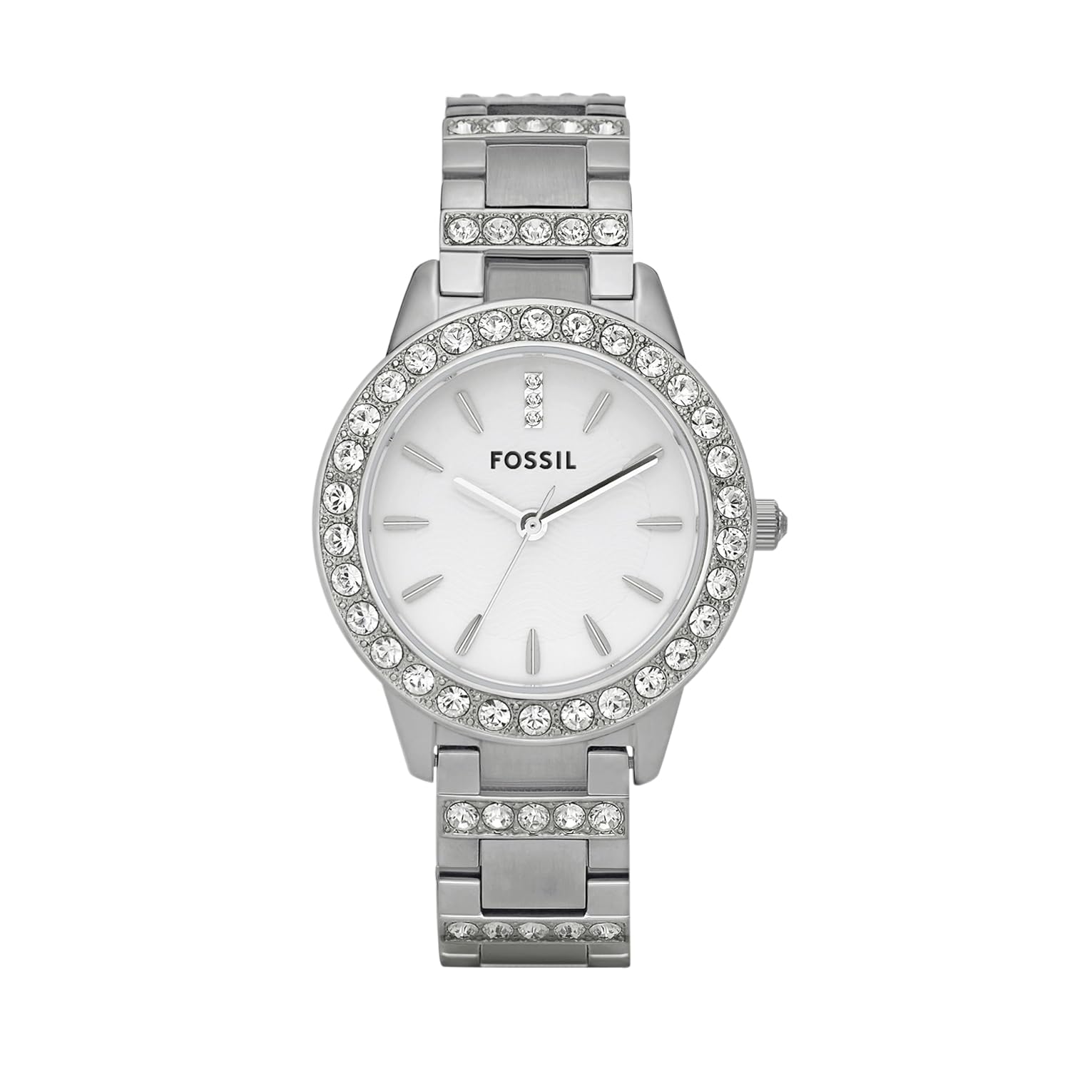 Fossil ES2362 Women's Quartz Analog Watch Silver Dial Silver Stainless Steel Strap