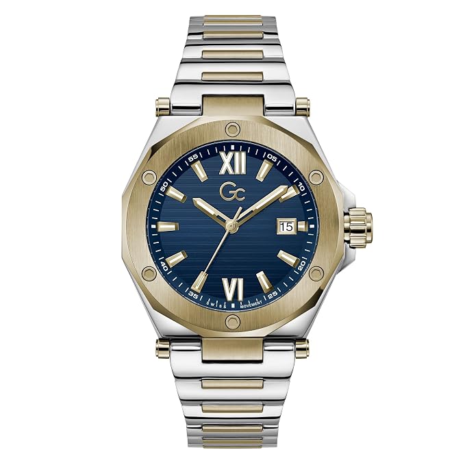 Gc Z67003G7 Legacy Sleek Metal Men's Swiss Made Blue Analog Watch