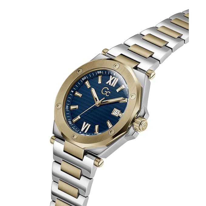 Gc Z67003G7 Legacy Sleek Metal Men's Swiss Made Blue Analog Watch
