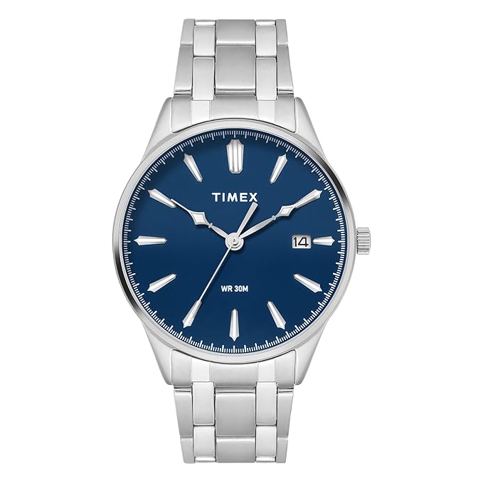 Timex TWTG12601 Trendline Quartz Analog Blue Dial Stainless Steel Men's Watch