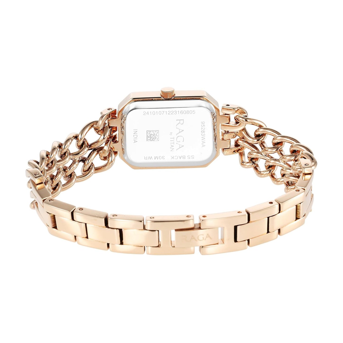 Titan 95283WM01 Raga Showstopper Rose Gold Dial Women's Metal Analog Watch