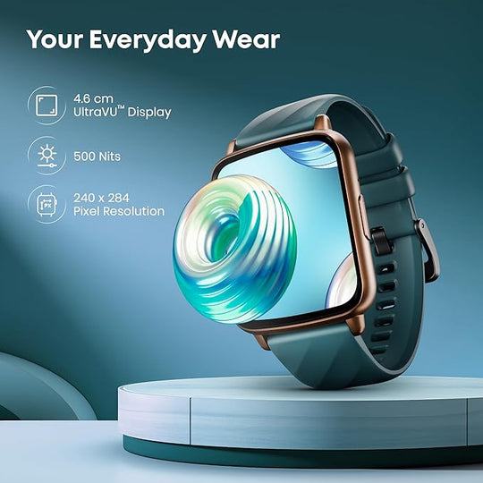 Fastrack 38135PP03 Jupiter S1 Pro Smartwatch 1.83″ Display Teal Silicone Strap Unisex Watch