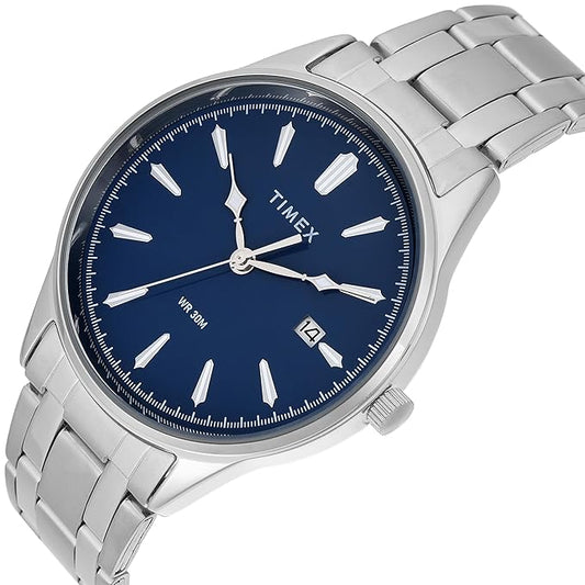 Timex TWTG12601 Trendline Quartz Analog Blue Dial Stainless Steel Men's Watch