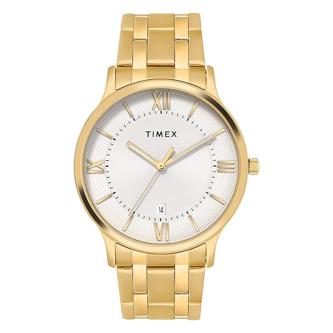 Timex TWTG10517 Men’s Silver Dial Analog Watch with Stainless-Steel Strap