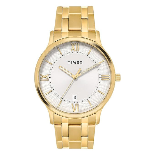 Timex TWTG10517 Men’s Silver Dial Analog Watch with Stainless-Steel Strap