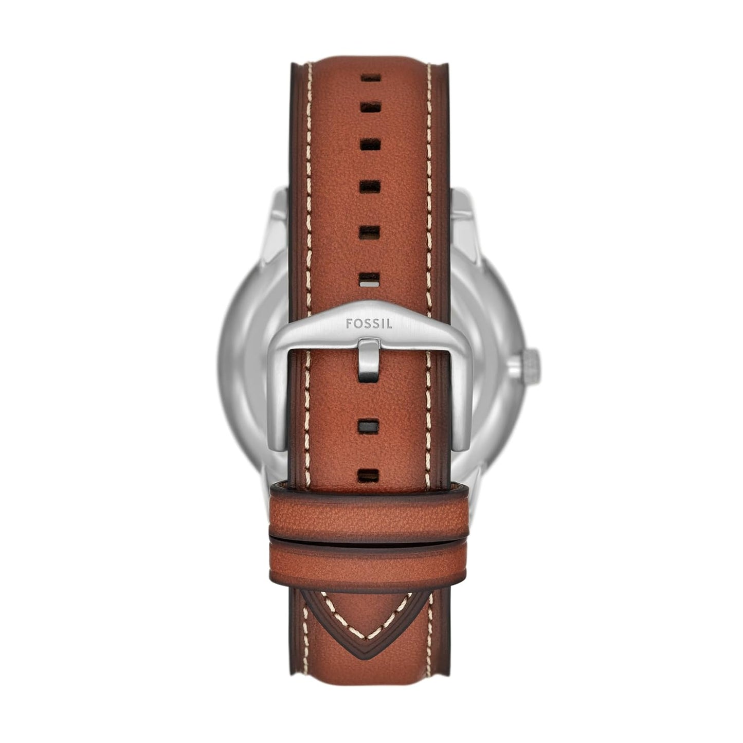 Fossil FS5903 Men's Quartz Moonphase Multifunction Watch Blue Dial Brown Leather Strap