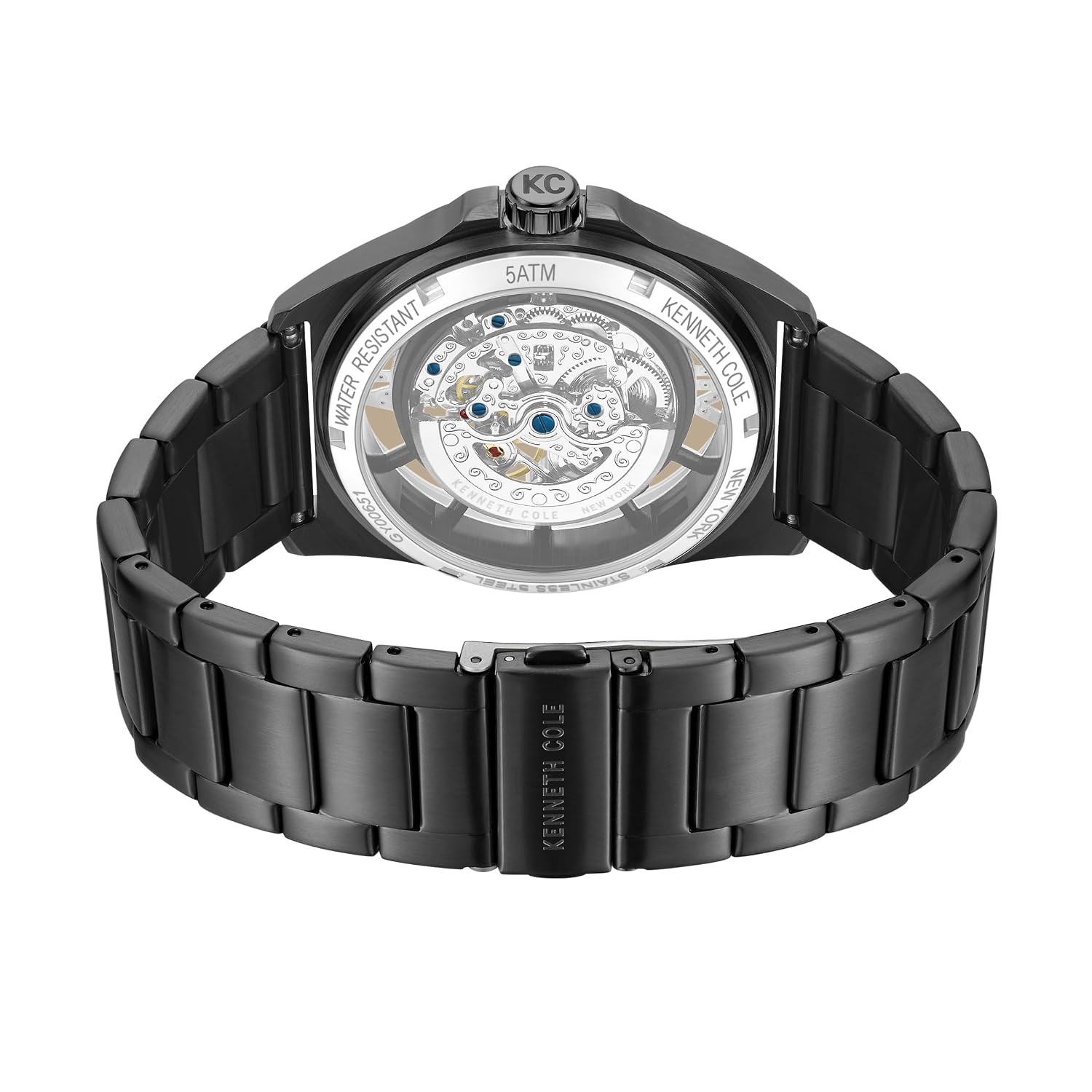 Kenneth Cole KCWGY0065104MN Automatic Skeleton Men's Black Dial Black Stainless Steel Watch
