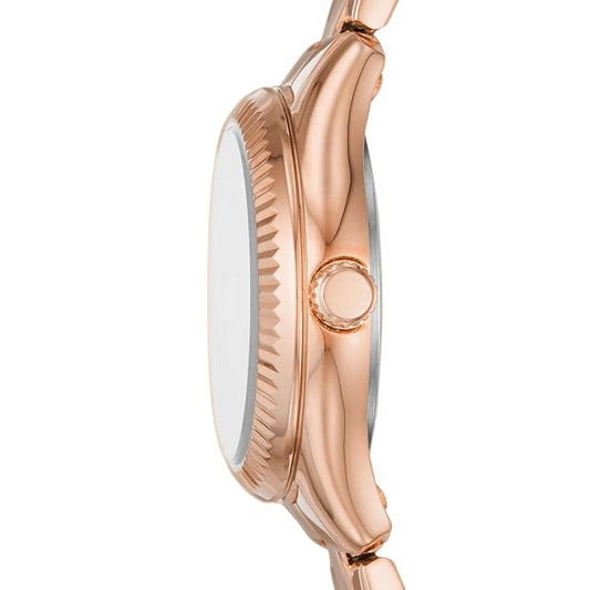 Fossil BQ3639I Rye Women’s Rose Gold Dial Quartz Analog Stainless Steel Watch