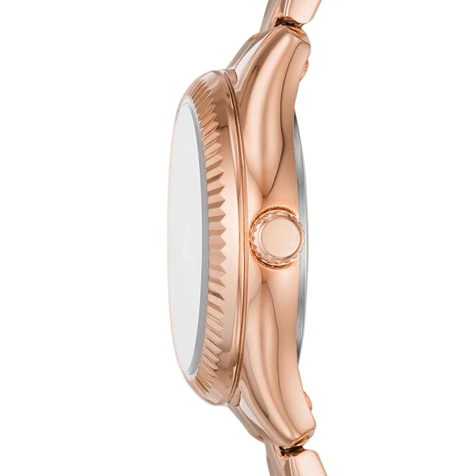 Fossil BQ3639I Rye Women’s Rose Gold Dial Quartz Analog Stainless Steel Watch