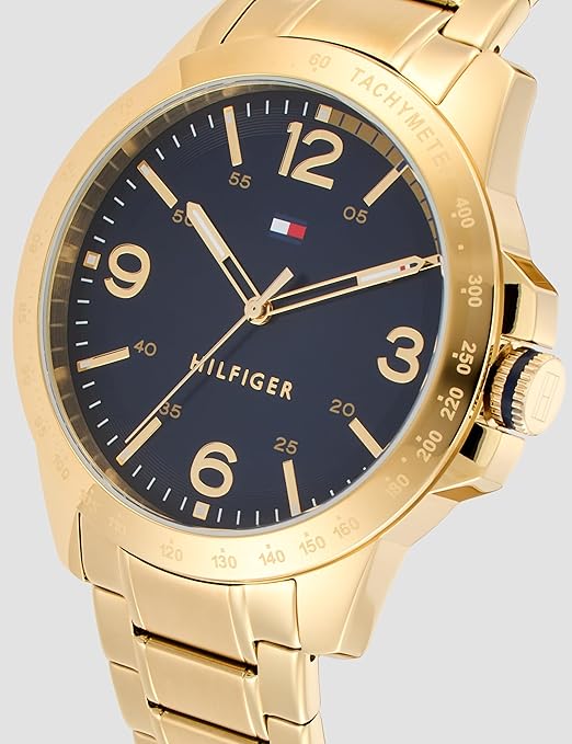Tommy Hilfiger NSTH1710407W Men Black Dial Stainless Steel Strap Quartz Analog Watch