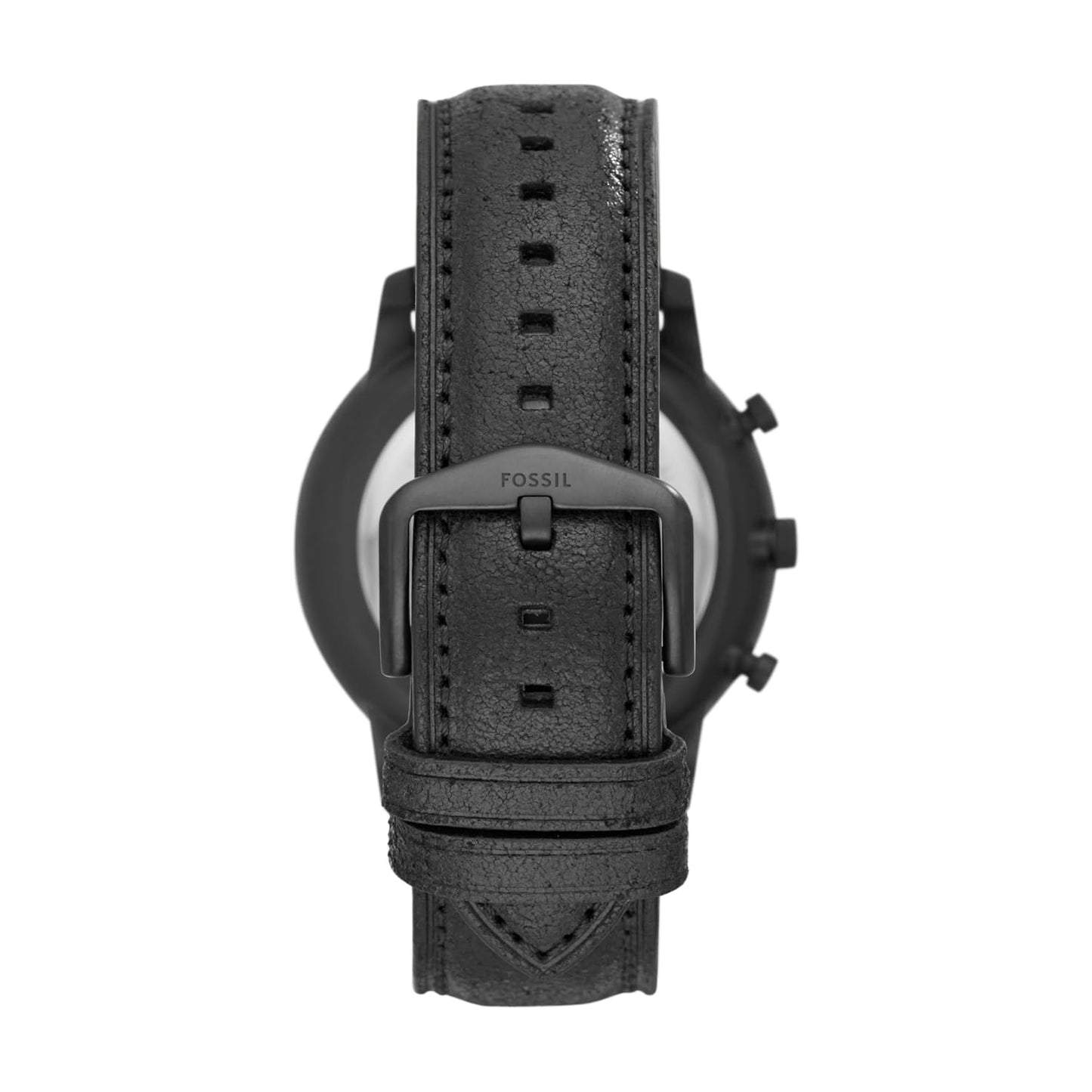 Fossil FS5503 Men's Quartz Chronograph Watch Black Dial Black Leather Strap