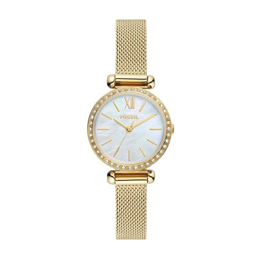 Fossil BQ3898 Women's Quartz Analog Watch White Dial Rose Gold Stainless Steel Strap