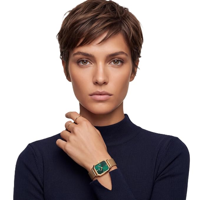 Daniel Wellington DW0DL2600 Green Dial Women's Gold Stainless Steel Analog Watch