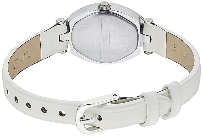 Timex TW0TL9205 Quartz Analog Pink Dial White Leather Strap Watch for Women
