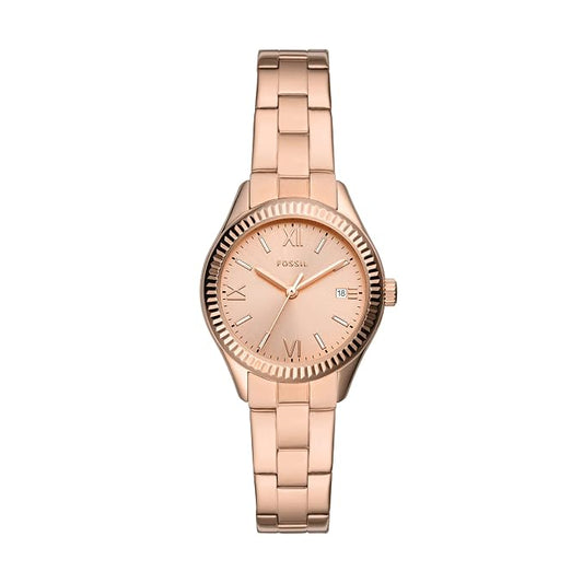 Fossil BQ3639I Rye Women’s Rose Gold Dial Quartz Analog Stainless Steel Watch