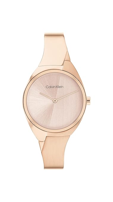 Calvin Klein 25000236 Charming Women’s Pink Dial Rose-Gold Stainless Steel Watch