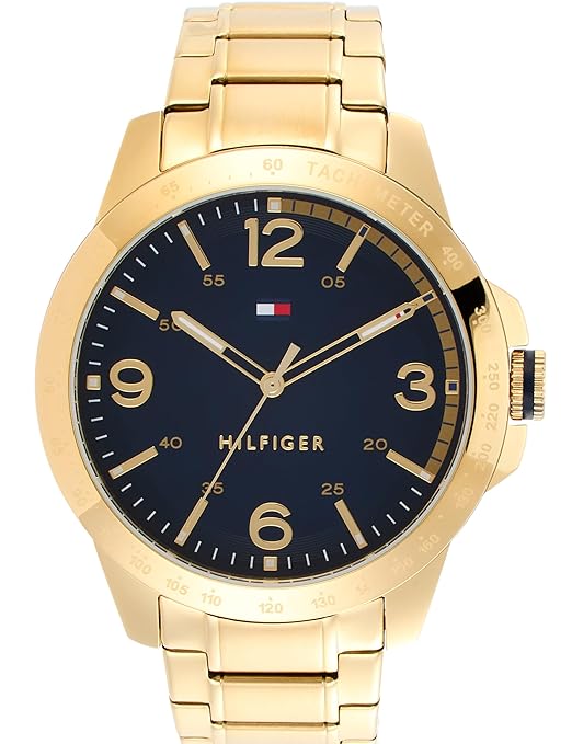 Tommy Hilfiger NSTH1710407W Men Black Dial Stainless Steel Strap Quartz Analog Watch