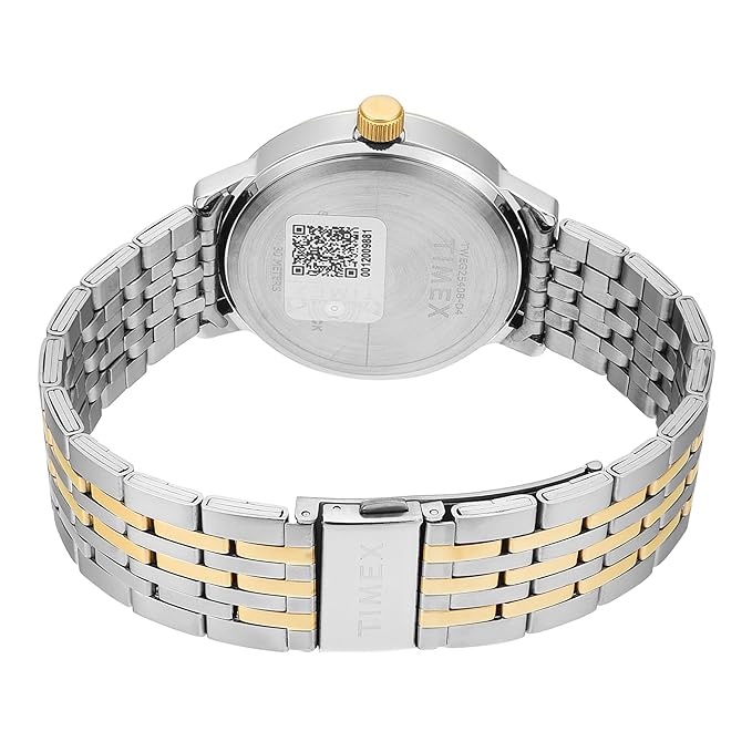 Timex TWEG25408 Men’s Silver Dial Analog Watch with Stainless-Steel Strap