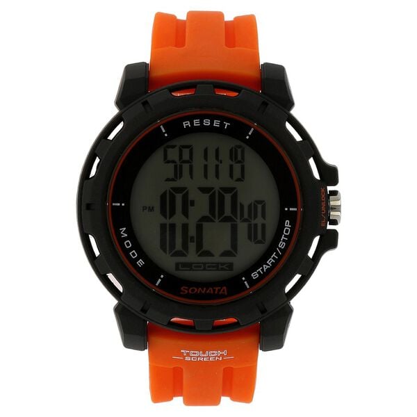 Sonata NL77037PP01 men’s digital watch front view