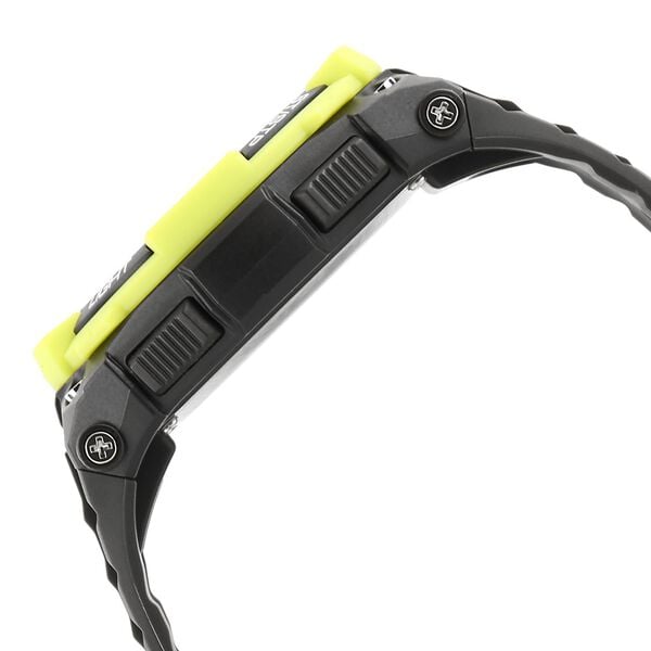 Sonata 77081PP03 Digital Grey Dial Black Plastic Strap Watch for Men